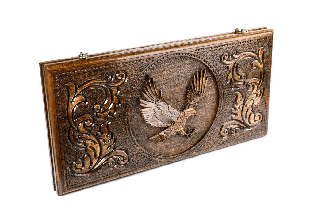 Wooden Backgammon Board Eagle Classic 23.6" | 60 cm - Unumperfectus