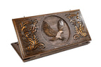 Handcrafted wooden backgammon board with Eagle classic design 23.6 inch