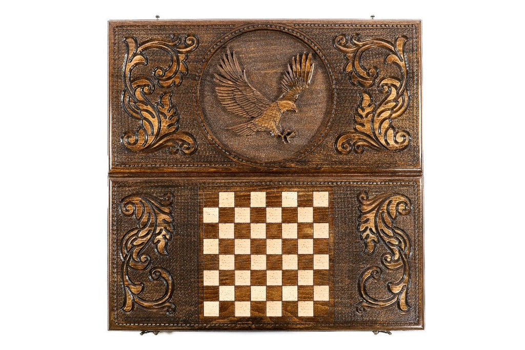 Wooden Backgammon Board Eagle Classic 23.6" | 60 cm - Unumperfectus