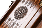 Classic Traditional backgammon board - side profile showing the craftsmanship