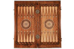 Classic Traditional backgammon board - corner detail of the board