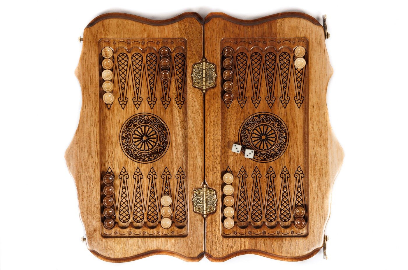 Backgammon Board - World Map Epoxy With Mount Ararat - Unumperfectus