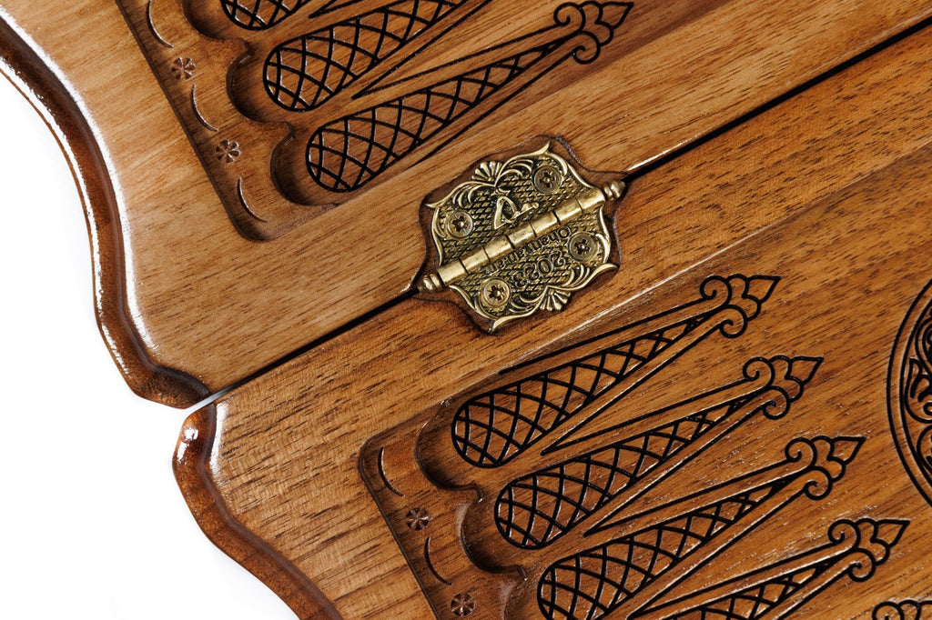 Backgammon Board - World Map Epoxy With Mount Ararat - Unumperfectus