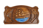 Cilician Sailing Ship backgammon board - angled view
