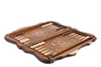 A close-up view of the hand-carved grape clusters, showcasing the precision and depth of the solid wood craftsmanship.