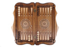 Grape Cluster backgammon board - corner detail of the board