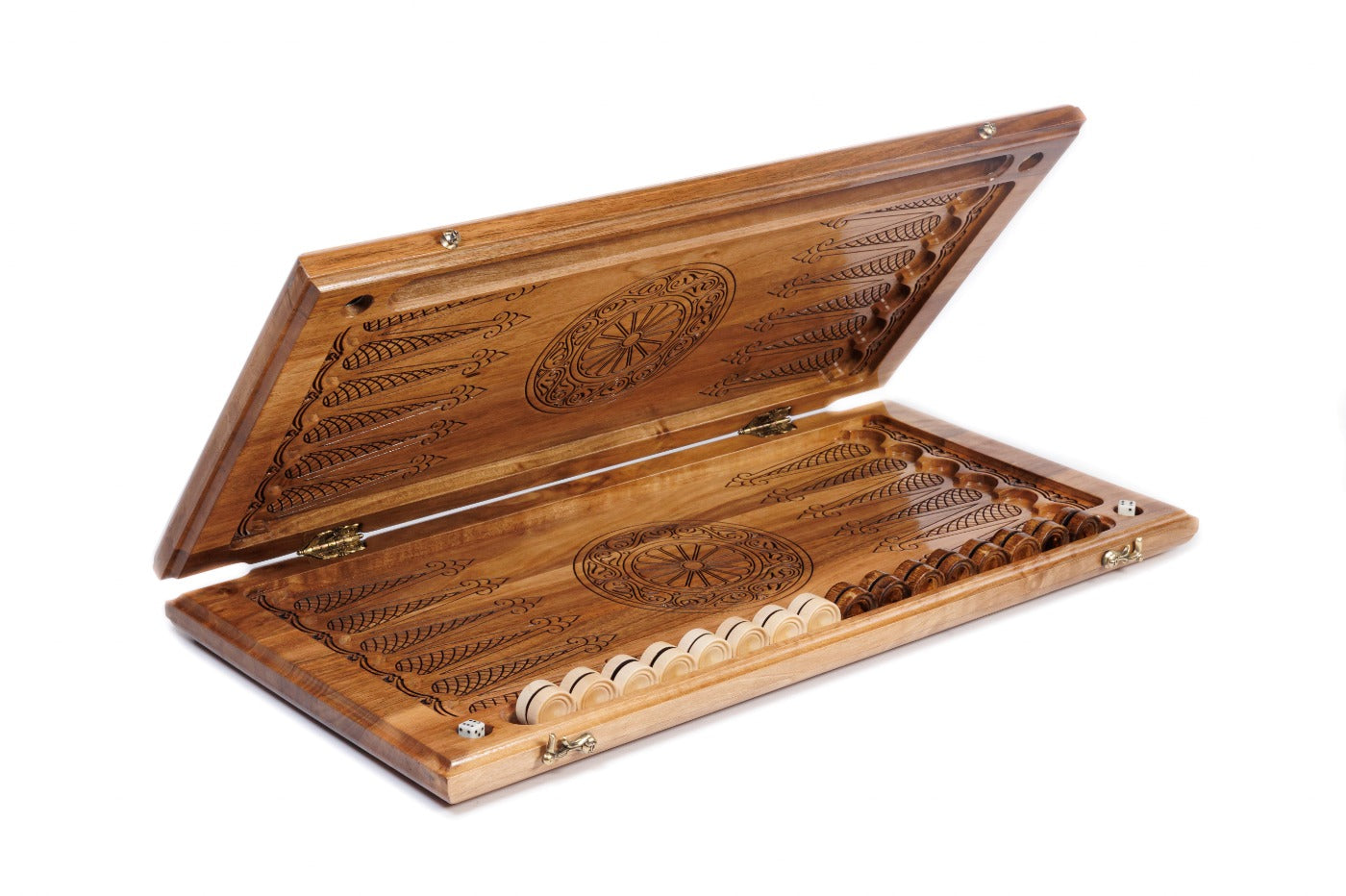 Backgammon Board - Armenian Alphabet Epoxy Resin Design