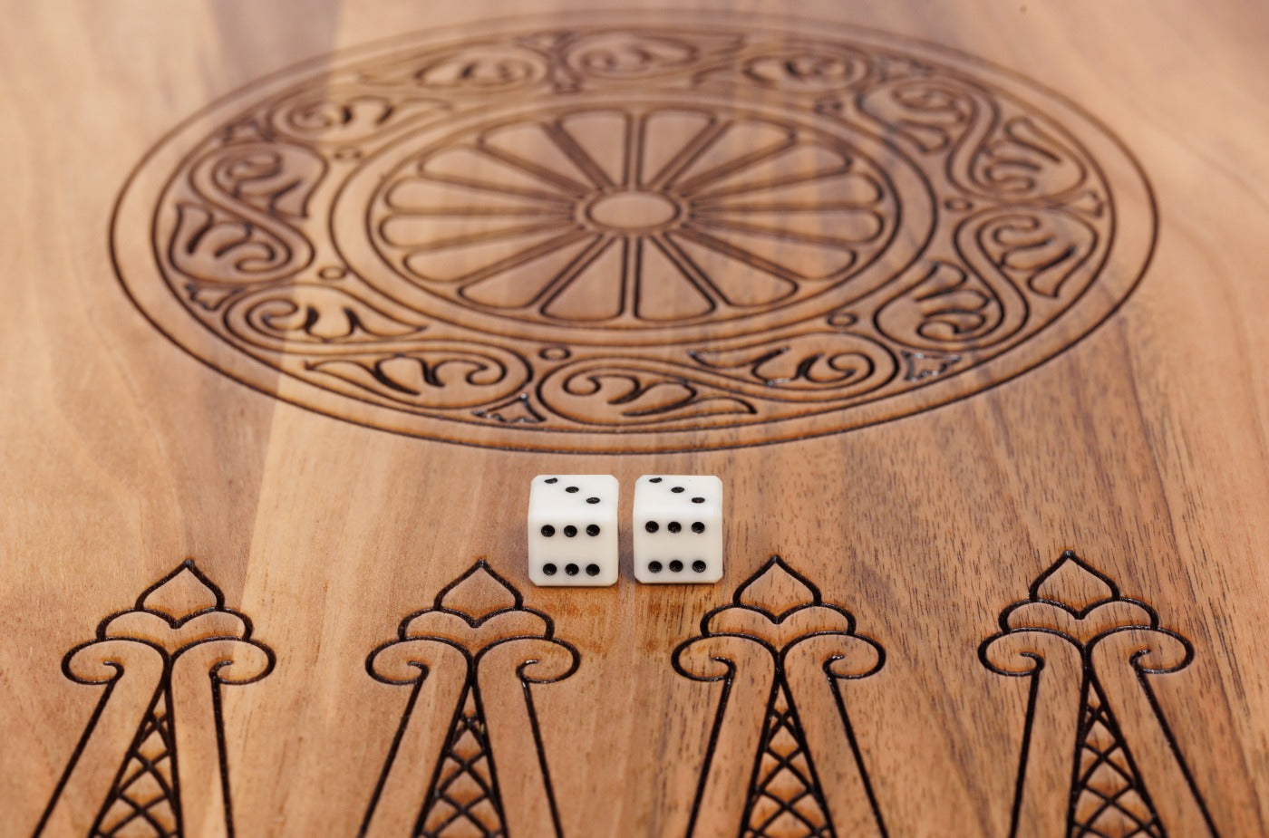 Backgammon Board - Armenian Alphabet Epoxy Resin Design