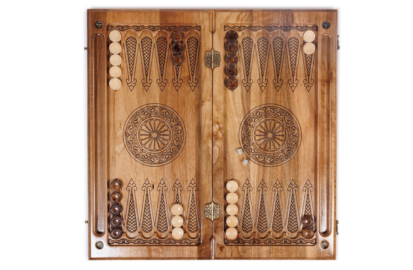 Backgammon Board - Armenian Alphabet Epoxy Resin Design - Unumperfectus