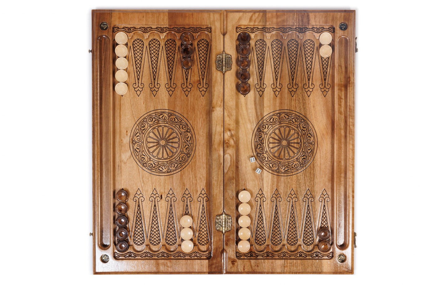 Backgammon Board - Armenian Alphabet Epoxy Resin Design