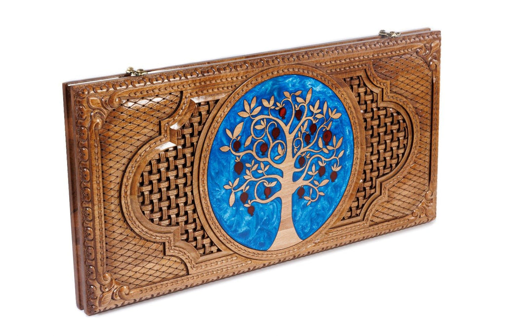 Backgammon Board - Pomegranate Tree & Epoxy Resin - Unumperfectus