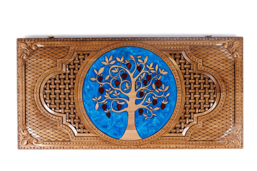 Backgammon Board - Pomegranate Tree & Epoxy Resin - Unumperfectus