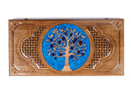 Pomegranate Tree Epoxy Resin backgammon board - side profile showing the craftsmanship