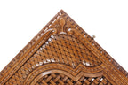 Pomegranate Tree Epoxy Resin backgammon board - detail of the wood grain and finish