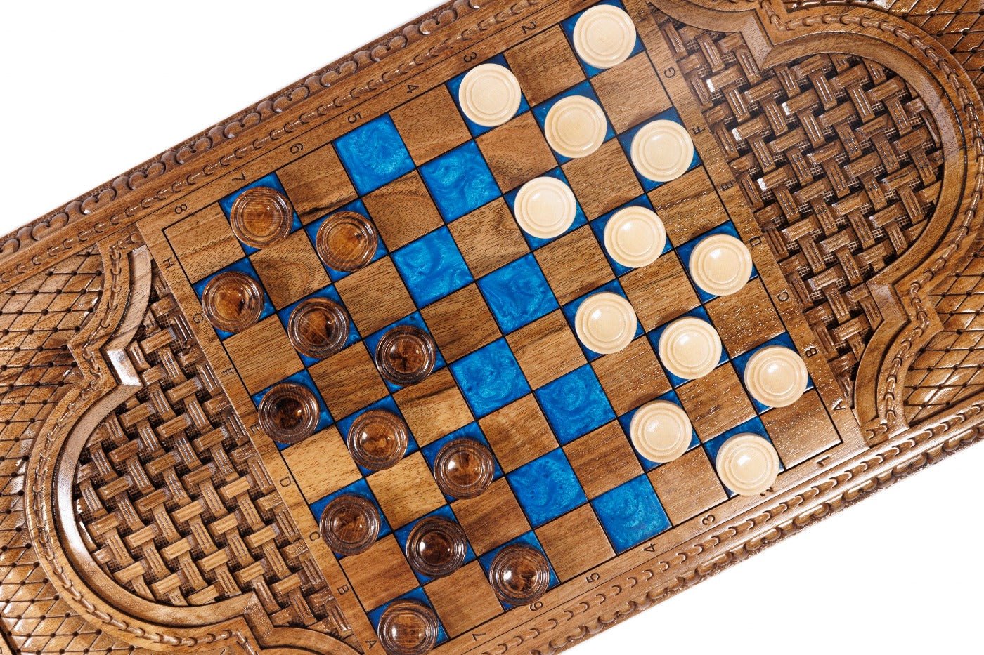 Backgammon Board - Pomegranate Tree & Epoxy Resin - Unumperfectus