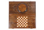 Eternity backgammon board - detail of the wood grain and finish