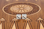 Mount Ararat backgammon board - detail of the wood grain and finish