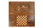 Mount Ararat backgammon board - carrying case and accessories