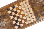 Mount Ararat backgammon board - hand-carved detail shot