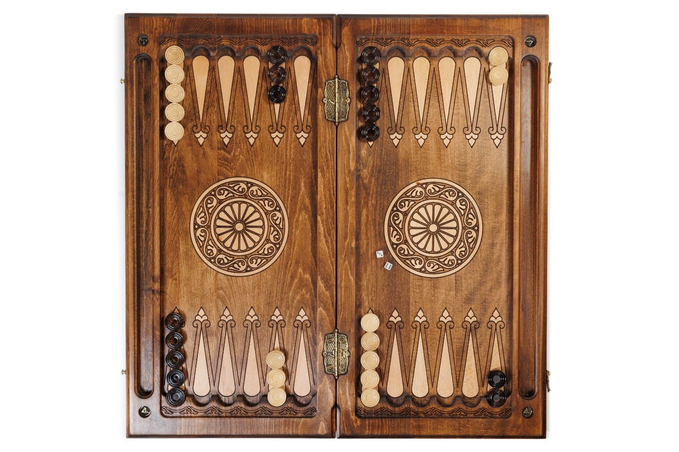 Backgammon Board - Ornamental Heritage Wooden - Unumperfectus
