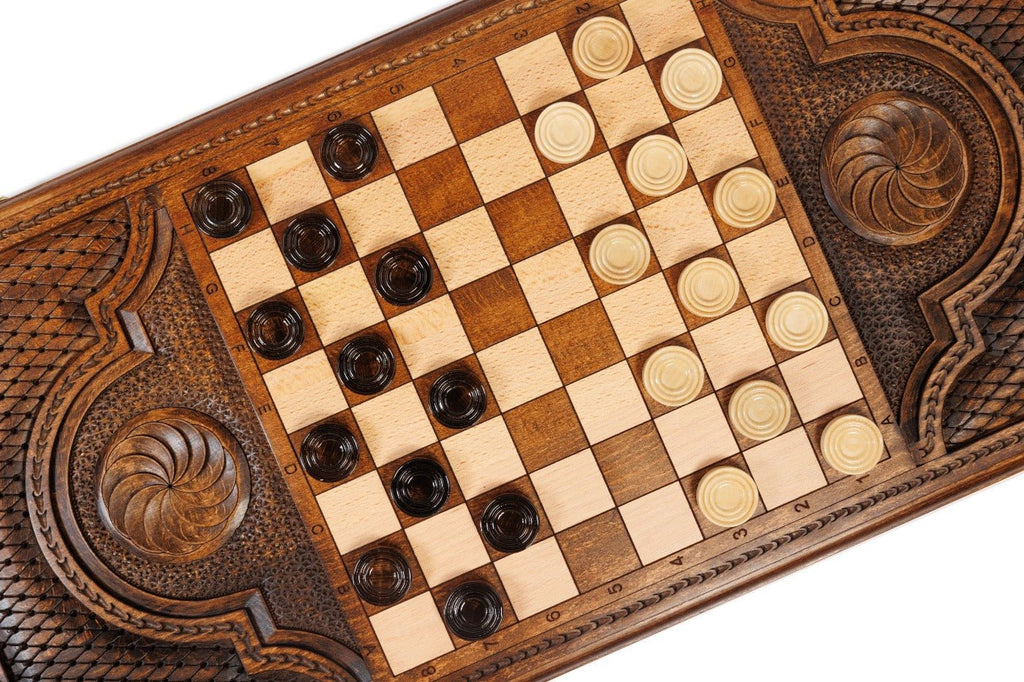Backgammon Board - Ornamental Heritage Wooden - Unumperfectus