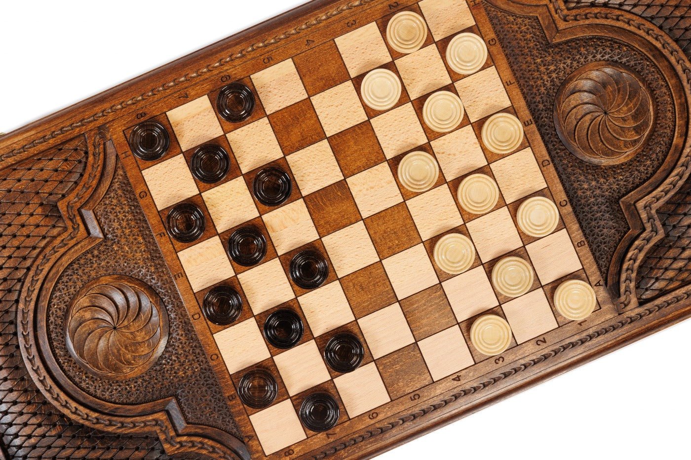 Backgammon Board - Ornamental Heritage Wooden - Unumperfectus