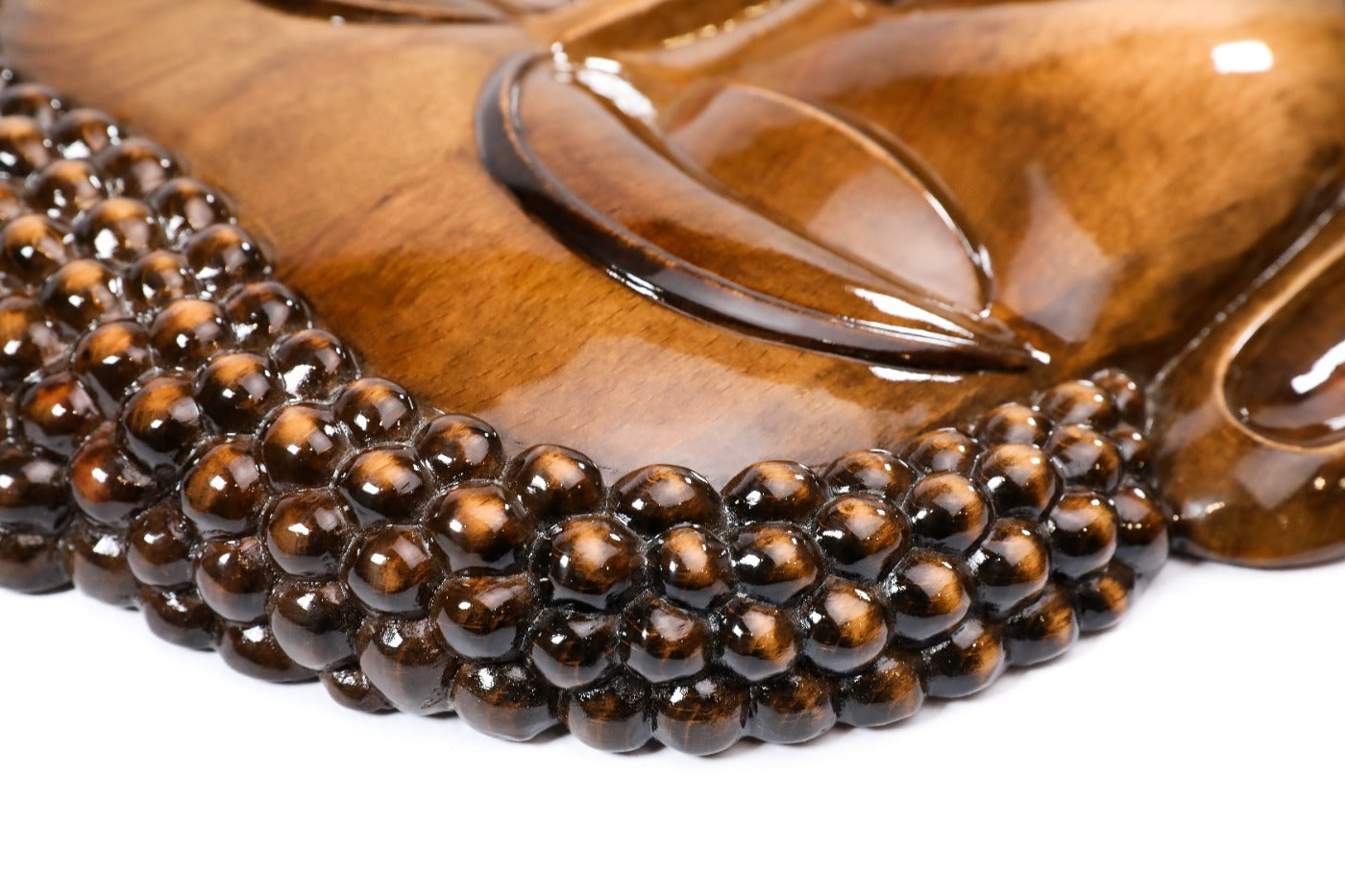 Luxury wooden Buddha sculpture hand carved — front view