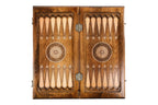 Classic Pomegranate Tree backgammon board - angled view