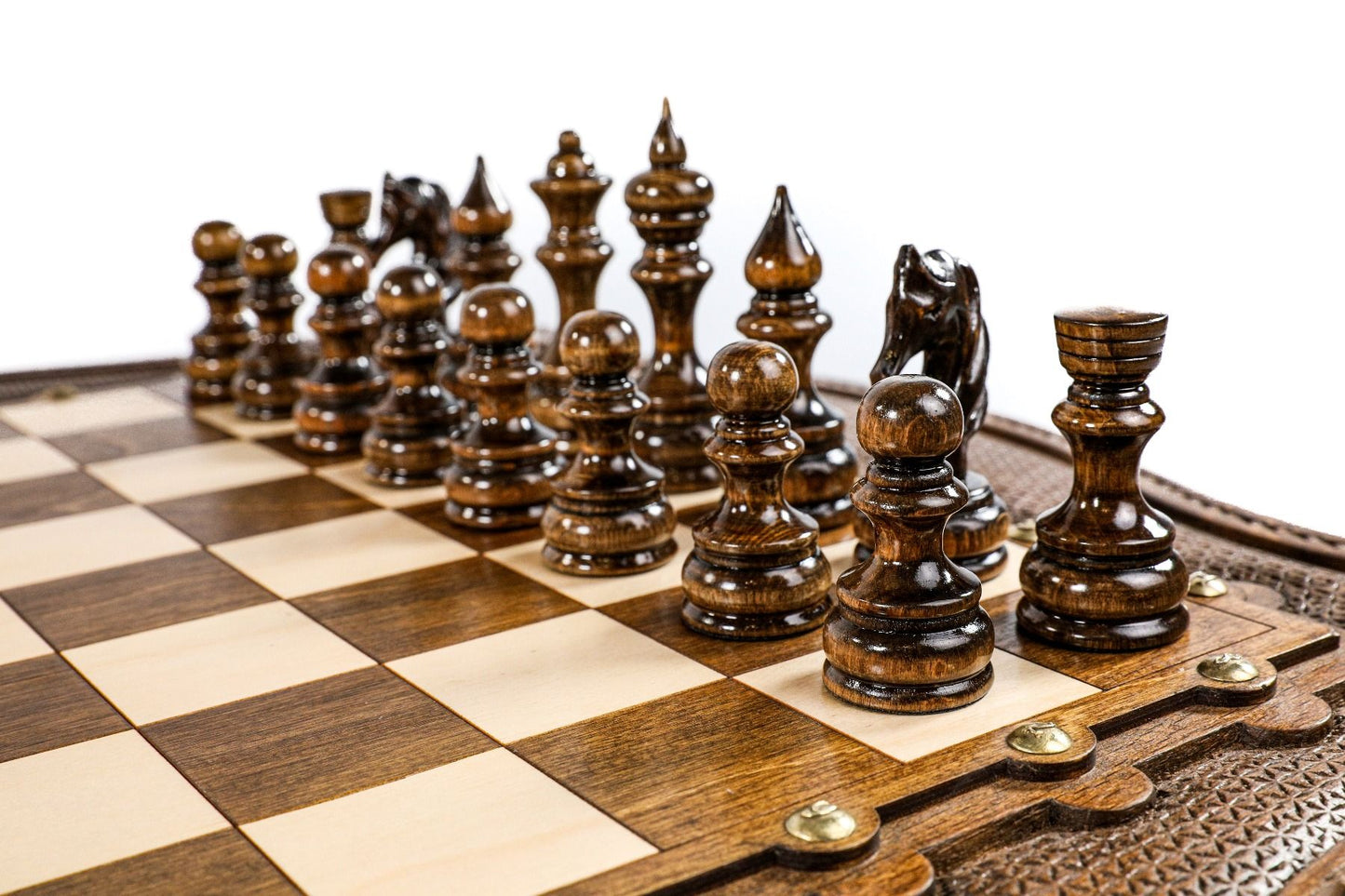 Chess Table with Contour Outline by Hrachya Ohanyan