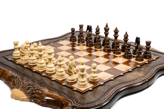 Chess-backgammon with copyrighted Mount Ararat outline