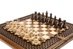 Chess-backgammon with an ornamental braid pattern classic