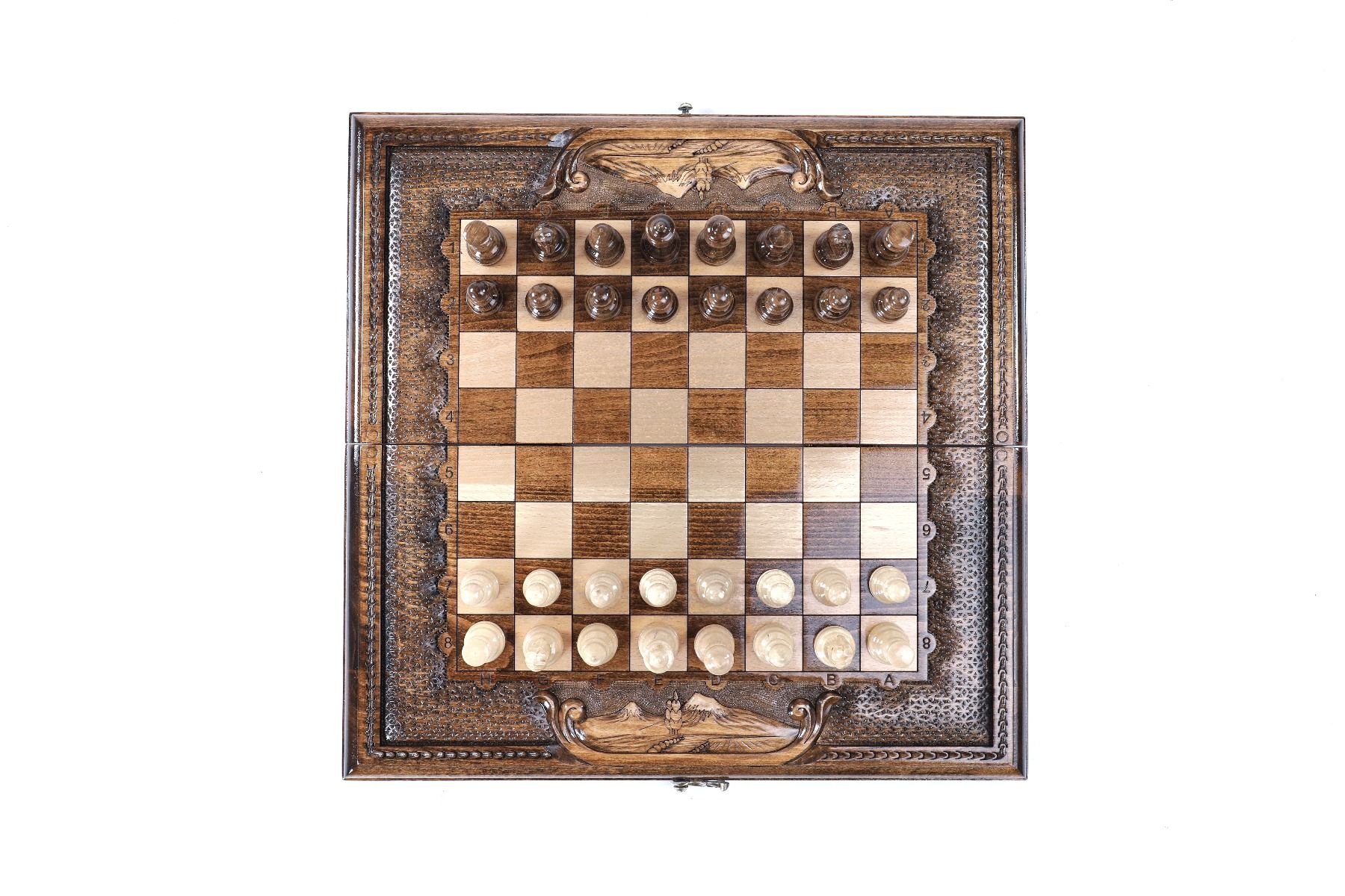 Premium artisan chess set Armenian cultural artwork and craftsmanship
