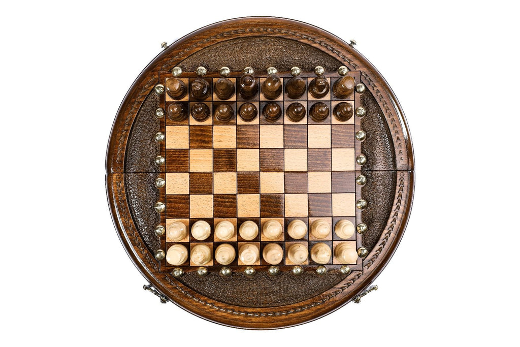 Handmade Chess Set Circular-Shaped 30 cm / 11.8" - Unumperfectus