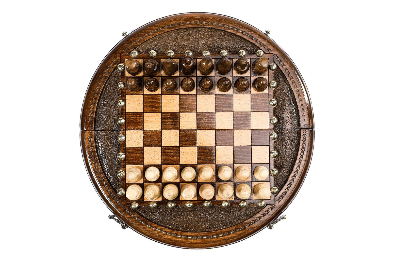 Handmade Chess Set Circular-Shaped 30 cm / 11.8" - Unumperfectus