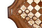 Carved cabriole legs of the luxury chess table