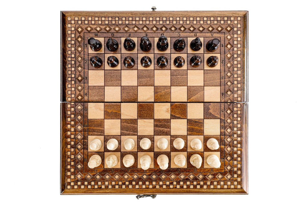Wooden Chess Set With Classic Design 30 cm | 11.8" - Unumperfectus
