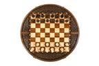 Unique Circular Carved & Handmade Chess Set - Artistic Design