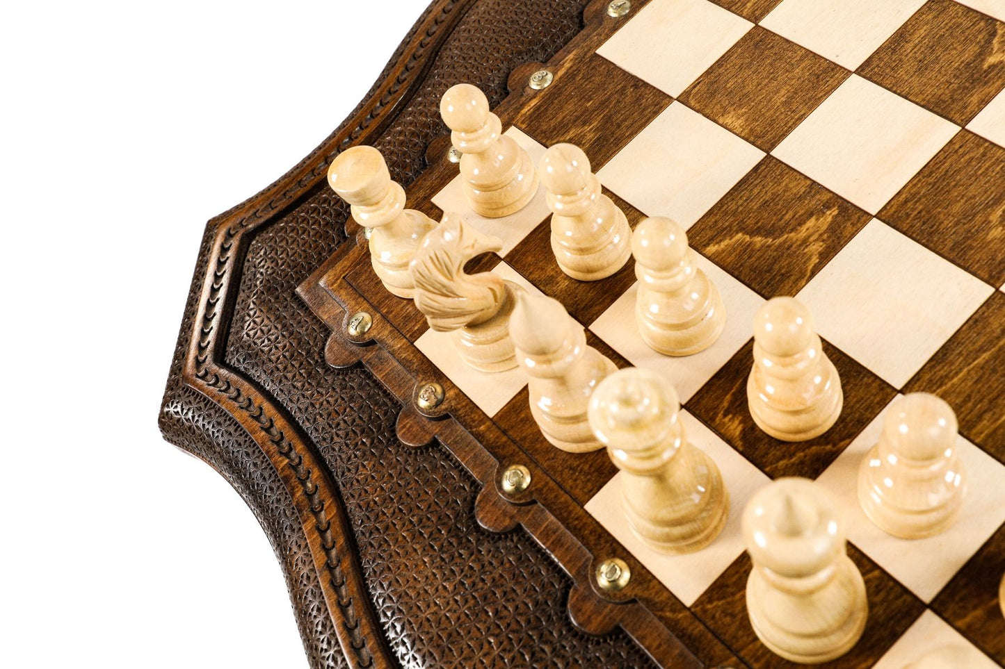 Chess Table with Contour Outline by Hrachya Ohanyan