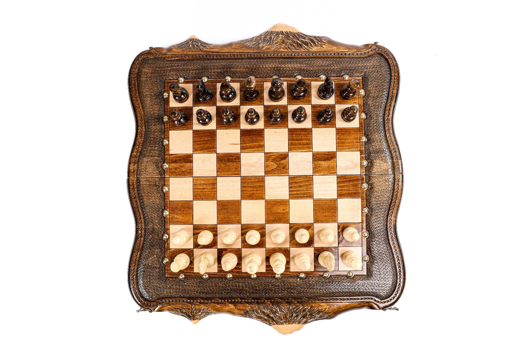 Wooden Chess & Backgammon Set - 60 cm | 24.7" - Unumperfectus