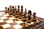 Hammered-texture carved border of the luxury chess table