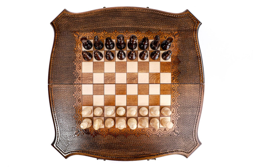 2-in-1 Wooden Chess & Backgammon Board - Unumperfectus