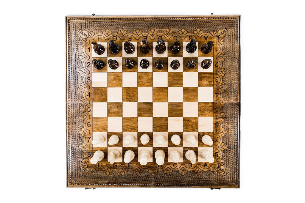 Chess Set & Backgammon Board Classic 60 cm | 23.6" - Unumperfectus