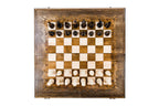 Classic chess and backgammon set - angled view showing the craftsmanship