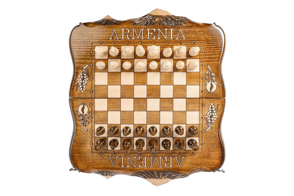 Mount Ararat Wooden Chess & Backgammon Board - Unumperfectus