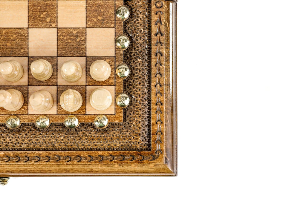 Wooden Carved Chess Set Classic 30 cm / 11.8" - Unumperfectus