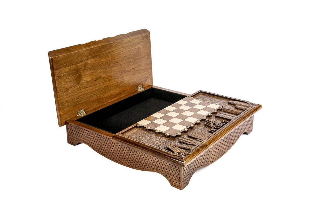 Wooden Chess Set Box Style 60 cm | 24.7" - Unumperfectus