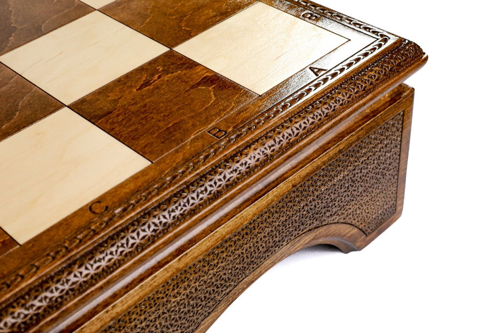 Classic Carved Chess Set Box Style 70 cm / 27.5" - Unumperfectus