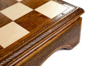 Classic Carved Box Style / chess set - side profile of the board