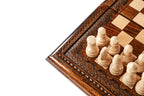 Classic chess set - side profile of the board