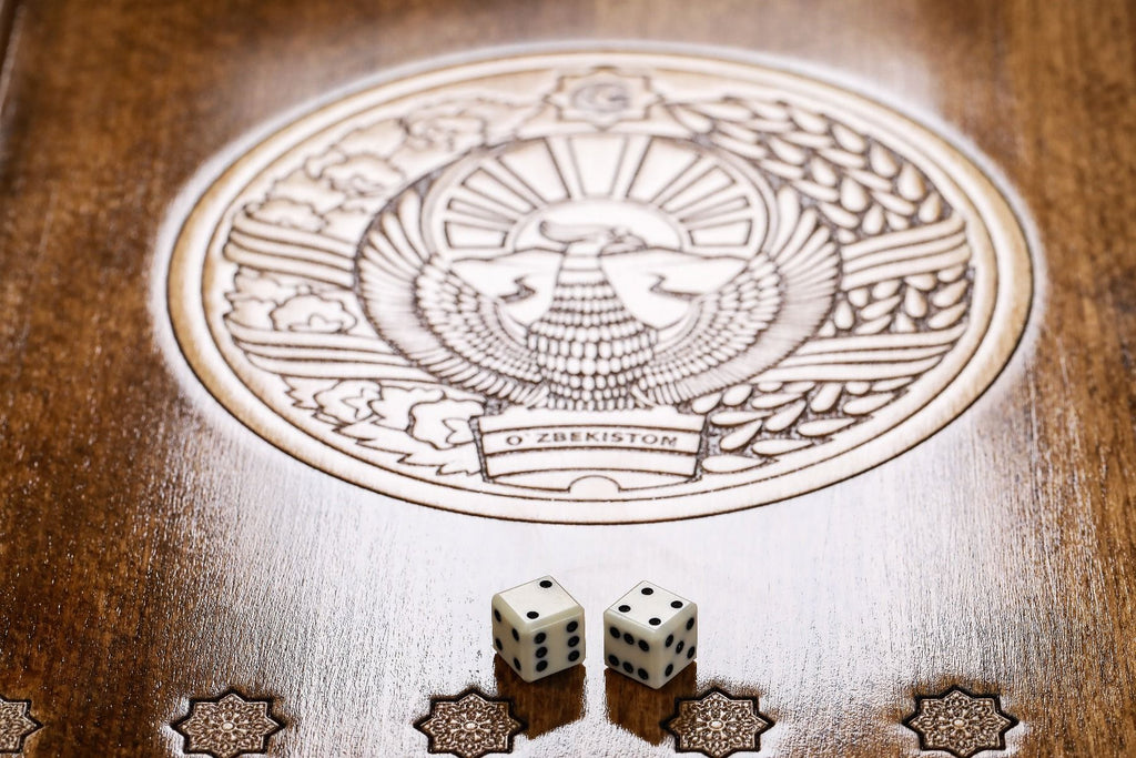 Backgammon Board - Coat of Arms of Uzbekistan - Unumperfectus
